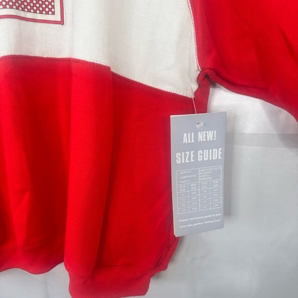 VTG NWT Special Events Red and White Men's Sweater Size 22/42 - Picture 4 of 11